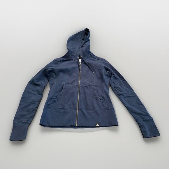 American Giant Tops - American Giant Womens Navy Full Zip Hooded Sweatshirt XS 100% Cotton Made In USA